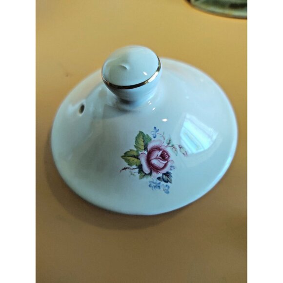 Sadler England Bone China 4 Cup Tea Pot Rose Basket Bouquet 1950's - Picture 9 of 12
